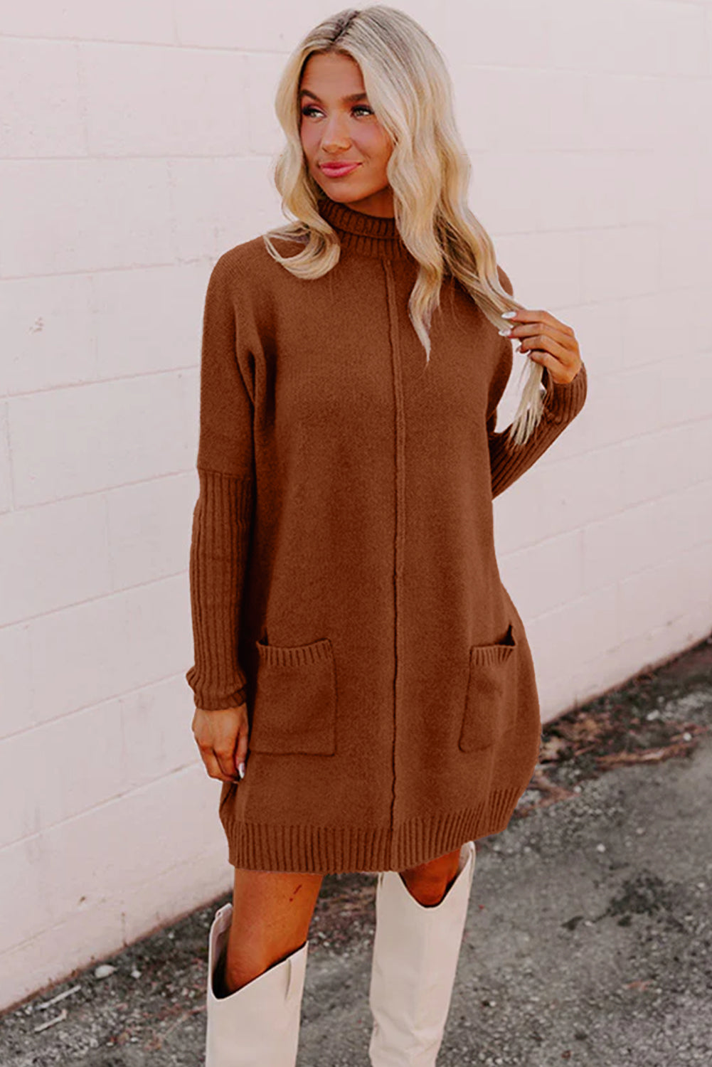Chestnut Sweater Dress